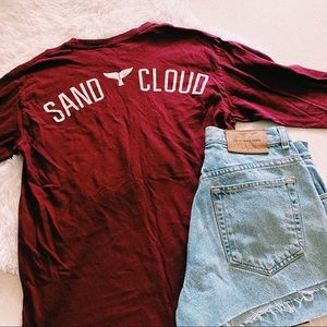 Sand Cloud Maroon Long Sleeve T-shirt